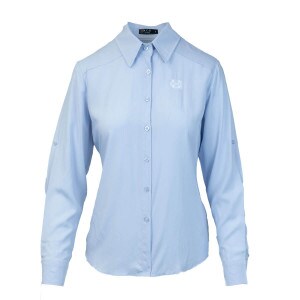Button Down Light Blue Business Casual Women's Shirt U-State